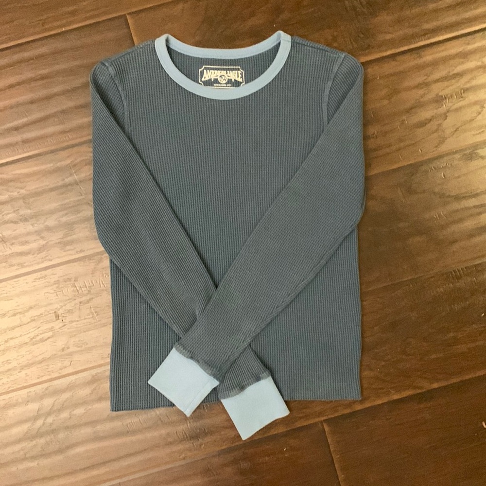 American eagle waffle net long sleeve